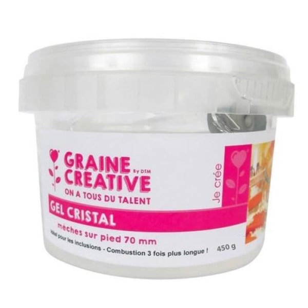 Gel för ljus - SEED CREATIVE ON A TOUS DU TALENT - 450 g + 6 vekar - Vit - Vuxen - Blandat