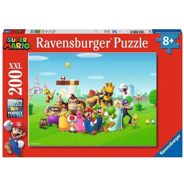 Puzzle 200 palaa XXL Super Marion seikkailut, 00012993, Ikä 8+, Ravensburger Flerfärgad