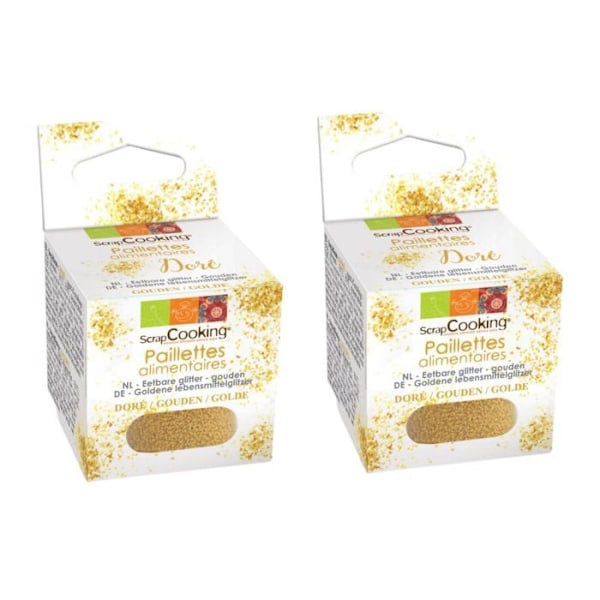 Gyllene ätbara flingor 10 g gyllene