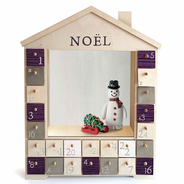 Puuvertailun Adventtikalenteri 48 x 38 cm Beige