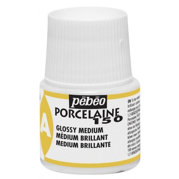 Blank medium - Pébéo - N°038002 - 45ml flaske - Lysner porcelænsmaling - Gør den blank Vit