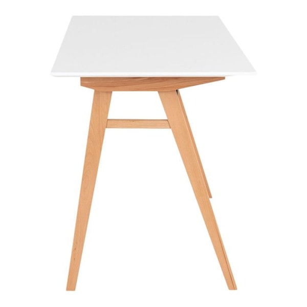 Skandinavisk skrivebord Vangsa hvid/træ - House Nordic - 60 - Træ - Spånplade vit och brun