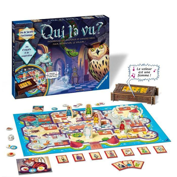 Vem såg honom? - Brädspel - Från 2 till 4 spelare - Från 6 år - Fransk version - Ravensburger Lila