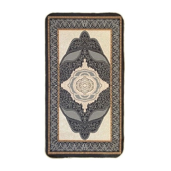 Matta - OTTOMAN - Svart - 80x150 cm - Halkskydd - Tvättbar - Orientalisk Svart