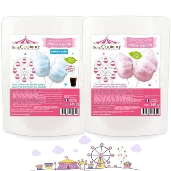 Forberedelse af pink og blå blød sukker Rosa, Blå