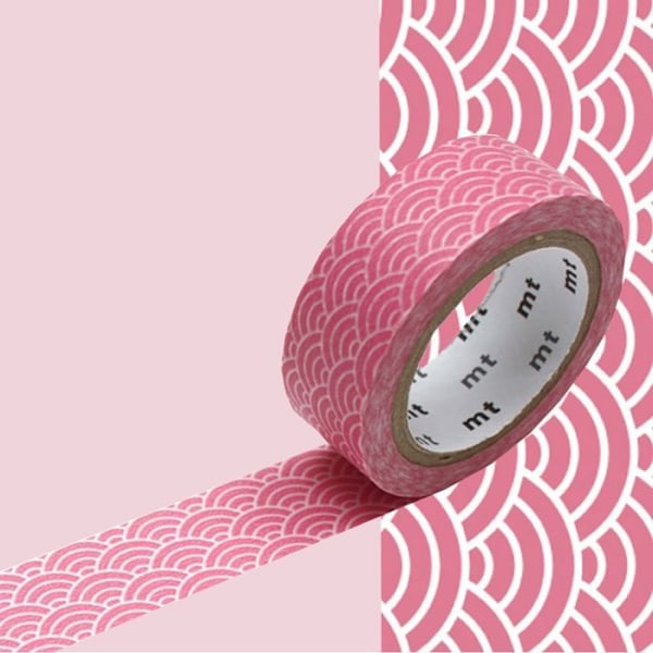 Masking Tape MT hämärä seigaiha vaaleanpunainen pastell rosa