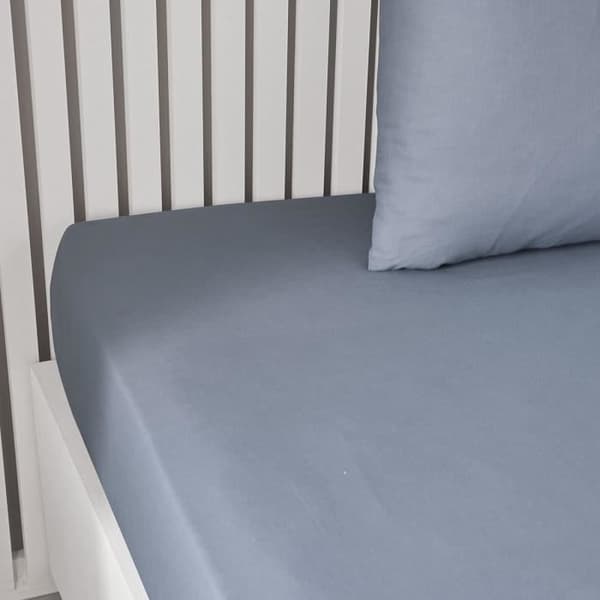 IDAG Essential påslakan - 90 x 190 cm - 1 person - 100 % vanlig bomull - Denim Blå