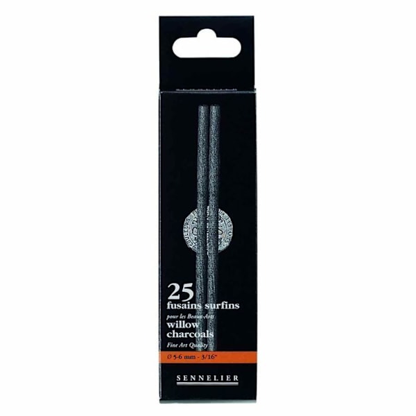 Assorted Surfins Charcoals - Ej specificerat - 5-6mm - X25 - Färg: Svart Svart