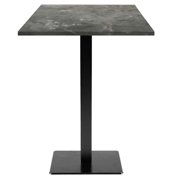 Högt bord 60 x 60 cm - Milan metallisk sten modell Grå