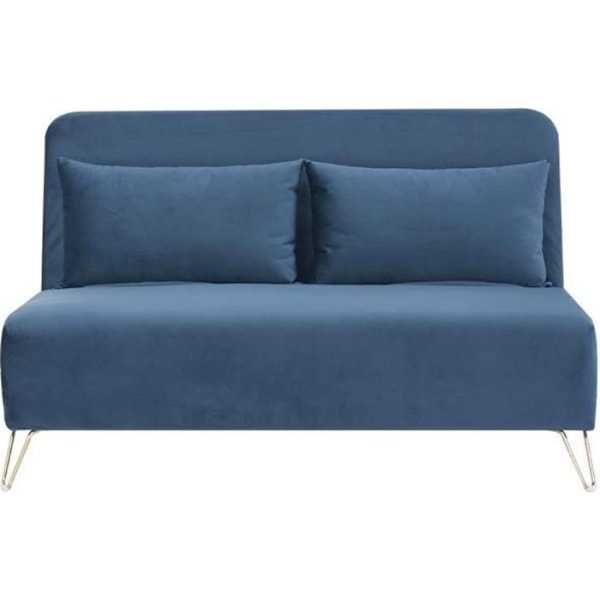 2-sits cabriolet bänk - Blue Velvet - Skandinavisk stil - L 130 x D 90 x H 81 cm - DEPLO