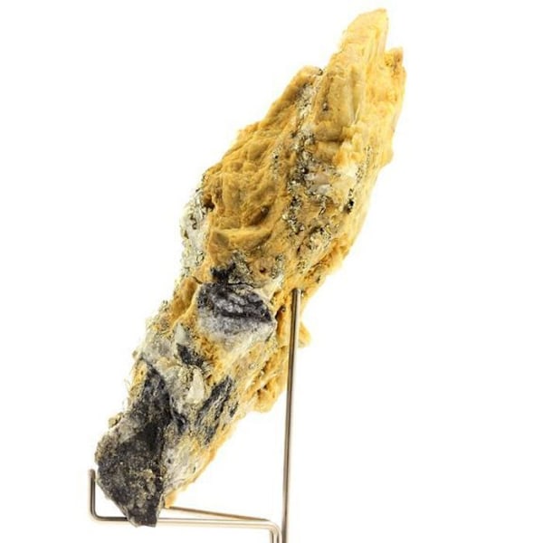 Sten og mineraler. Siderit + Kvarts + Pyrit. 1211,20 øre. Saint-Pierre-de-Mésage, Frankrig.