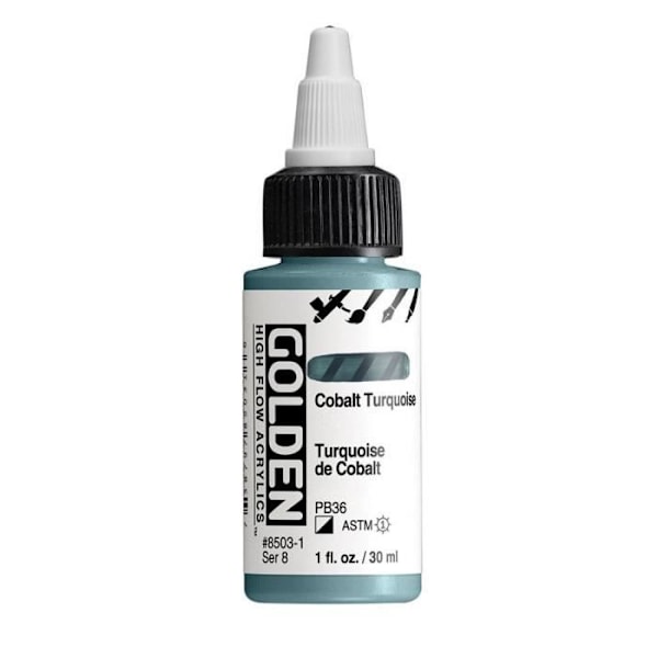 GOLDEN 30 ml HÖGTFLÖDE Turkos kobolt - S8