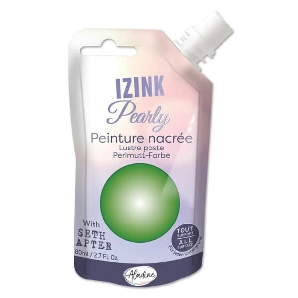 Målning - Izink - Pärlemor - Grön - 80ml - Mottagd - Akryl Grön