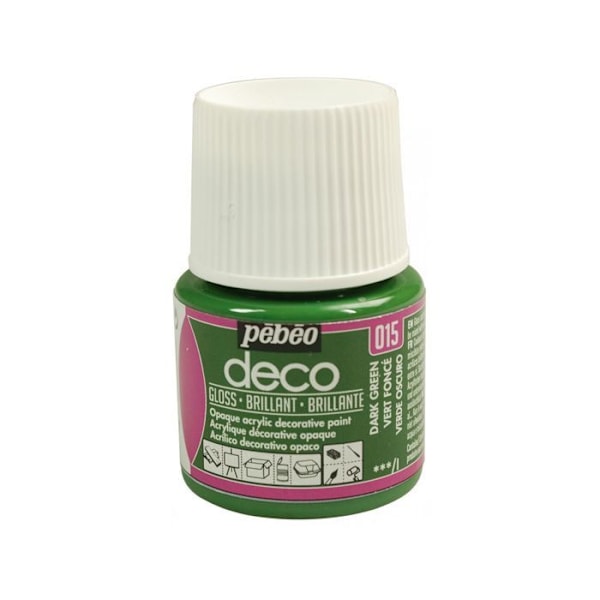 Akrylmaling - Pebeo - P.BO Déco - Mørkegrøn - 45ml - Blank Mörkgrön