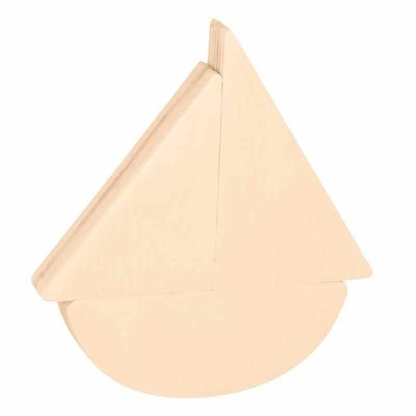 Koristeeltava aihe - Keskikoko - Vene - Vaalea puu - 11,5x13 cm - Sekalainen Beige