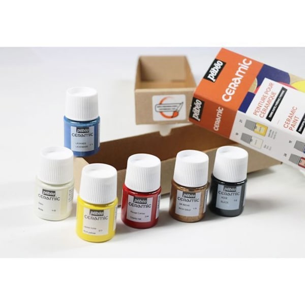 Indlæringspakke - Pébéo - Céramic maling - 6 pots á 20 ml - Mixte - Voksen Flerfärgad