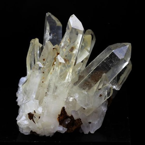 Sten og mineraler. Kvarts + siderit. 213,0 øre. Vizille, Isère, Frankrig..