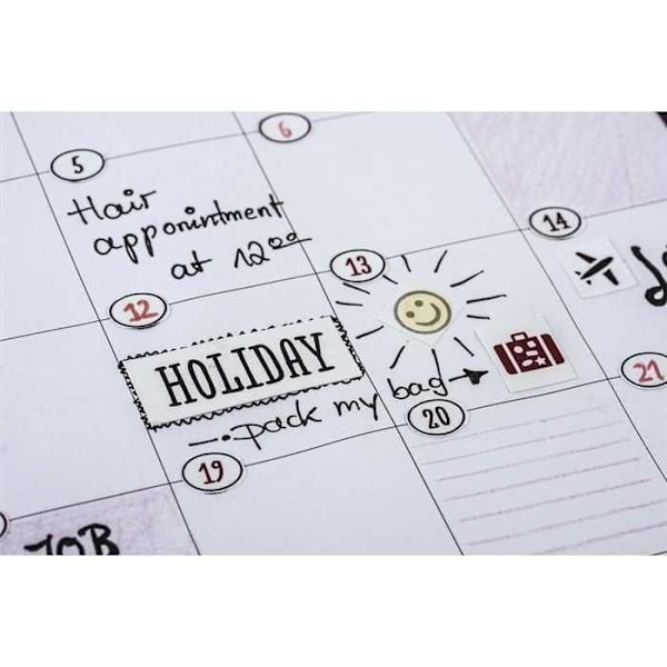 Klistremærker kalender 4 ark - Symboler & noter