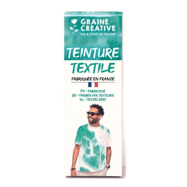 Textilfärg 100 ml slips och stanseffekt - turkosblå Blå