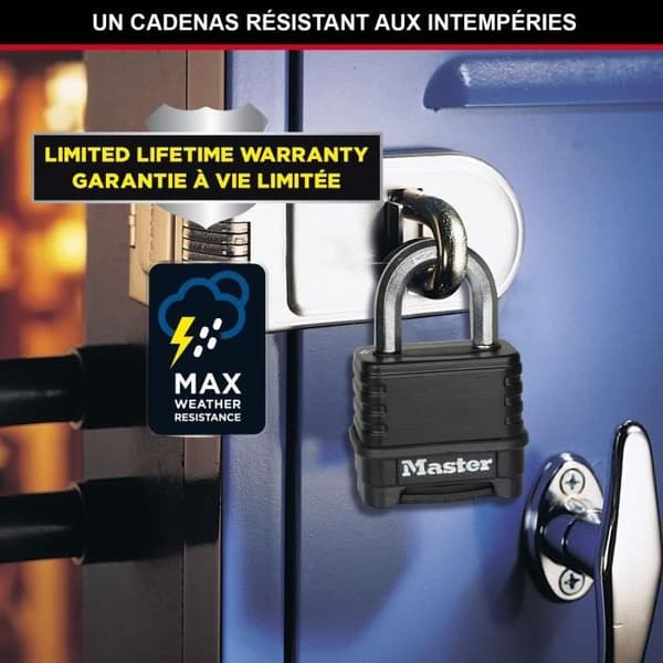 Master Lock Yhdistelmälukko Excell Sinkki 57 mm Musta M178EURD Svart