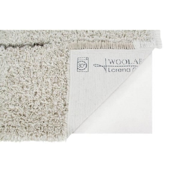 Maskintvättbar ull shaggy matta med fransar Seasons Lorena Canals Grå 200x300 - 200x300cm - Grå