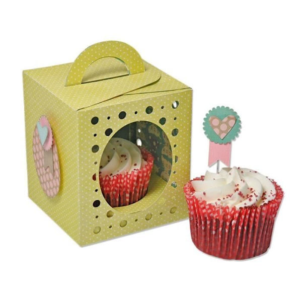 SIZZIX Ohjainleikkuri Thinlits Set 19 osaa - Cupcake-laatikko