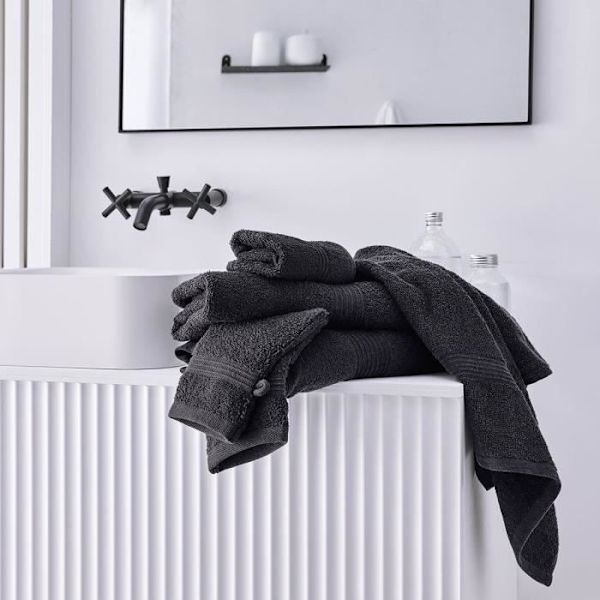 TODAY Essential - Maxi badlakan 90x150 cm 100% bomull kolfärg Grå