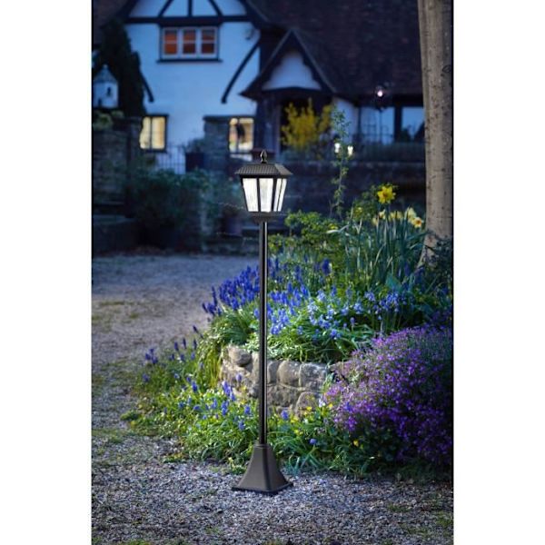 Solar gatubelysning - SMART GARDEN - Metro - 20 lumen - Svart - 130 x 18 cm Svart