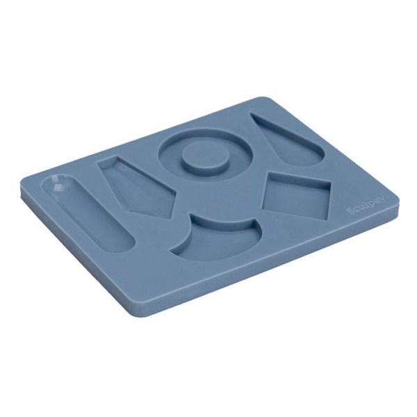 Sculpey silikonform för geometriska smycken Blå