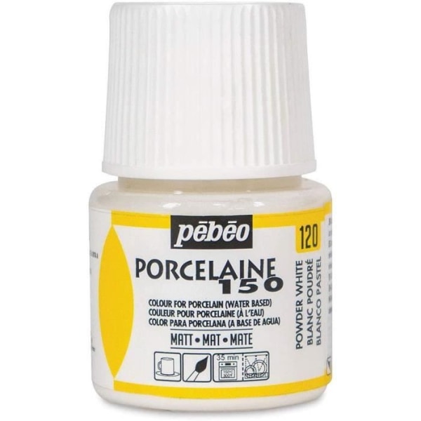 45 ml pullo P150 posliinimaali Matte WHITE POWDER väri