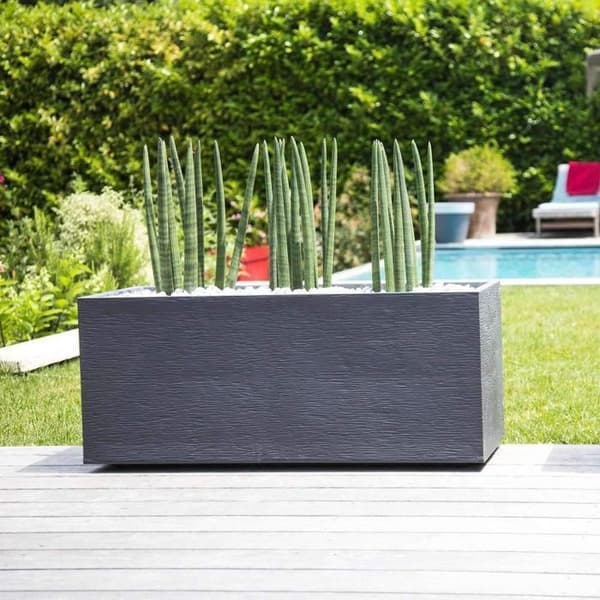 Jardinière - EDA - Graphit - 98 L - 99,5 x 39 x H. 43 cm -Grå Anthracite Kolgrå