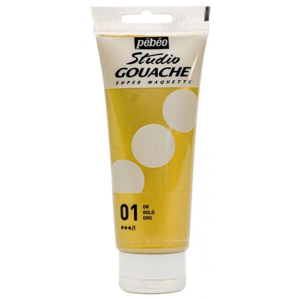 Gouache maling - Guld - 1 - Fin - Pébéo - Studio Gouache - 100ml