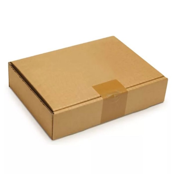 Platt förpackningspapp 46 x 36 x 5 cm - Enkel korrugering kastanj
