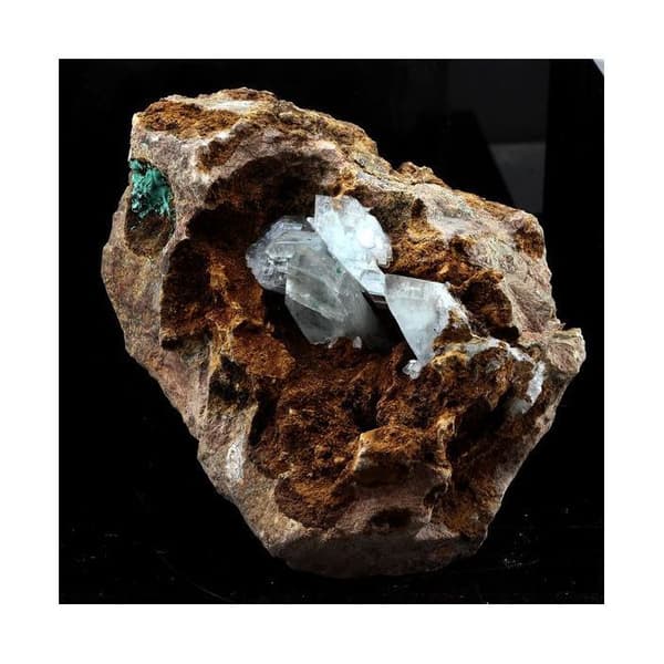 Sten og mineraler. Baryt + Malakit. 3282,0 øre. Congo...