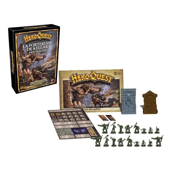 HeroQuest, Kellar's Fortress-udvidelse, 2 til 5 spillere fra 14 år og opefter, HeroQuest-spilsystem påkrævet - Avalon Hill Flerfärgad