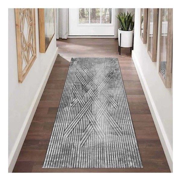 Matta - FISUN - Grå - 80x150 cm - Antislipp - Maskintvättbar - Modern Grå