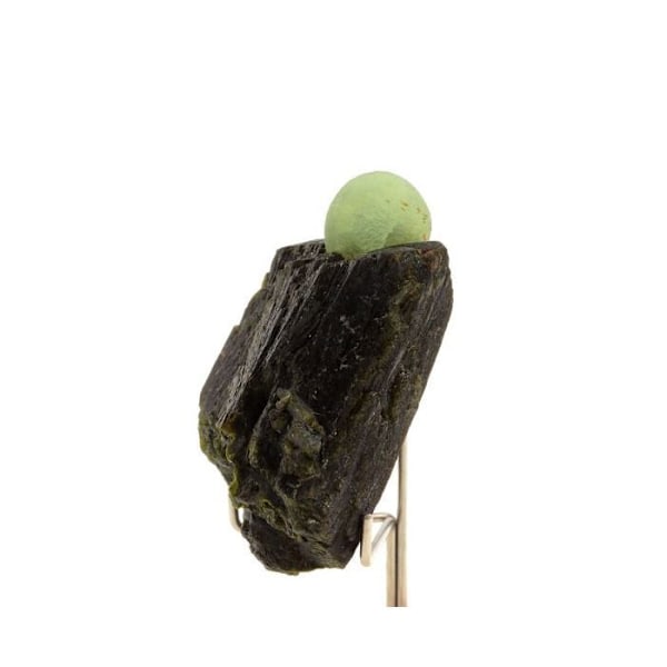 Sten og mineraler. Prehnite + Epidote. 450,0 ct. Diamonkara, Kayes, Mali.