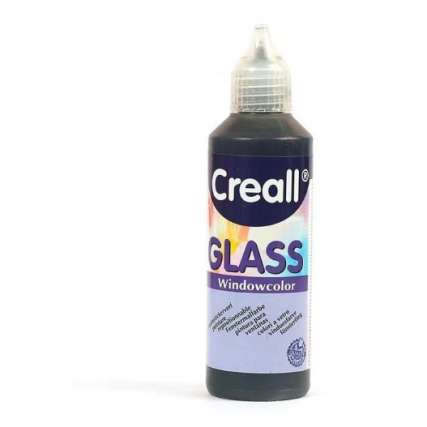 Flytbar fönsterfärg Creall Glass 80 ml - svart