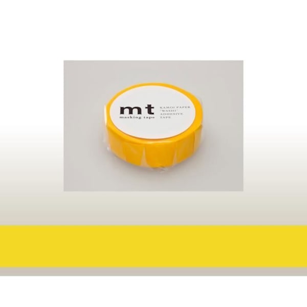 Masking Tape - MT - Uni Jaune Soleil - 1,5 cm - Mixte - Farve Gul Gul
