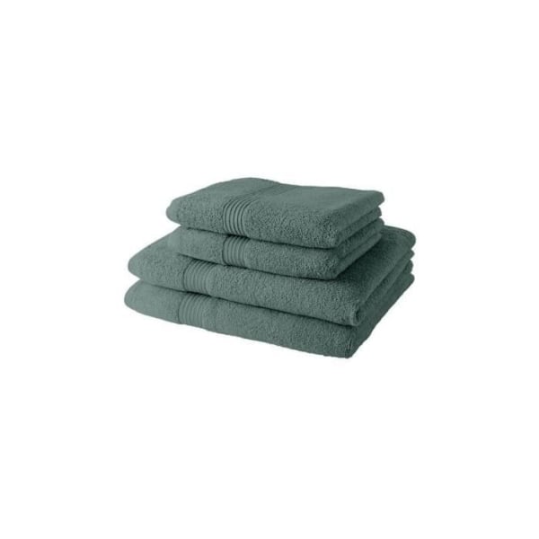 2 I DAG badehåndklæder 50x90 + 2 badelagner 70x130 cm 100% bomuld - Celadon Grön