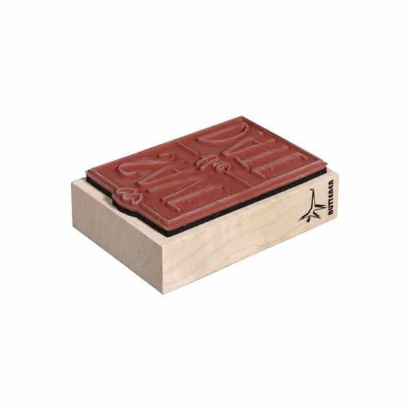 Tampon 'Save the Date' 5 x 8 cm beige