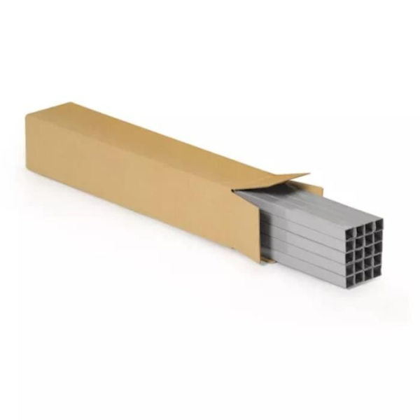 5 pitkänomaista pakkauslaatikkoa 80 x 10 x 10 cm - Kaksoisaallotettu kastanj