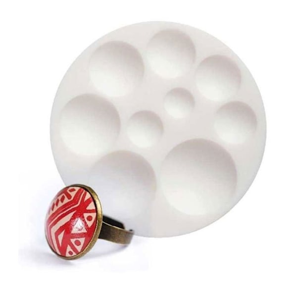 Silicone-muotti (mini) Pyöreä cabochon Vit