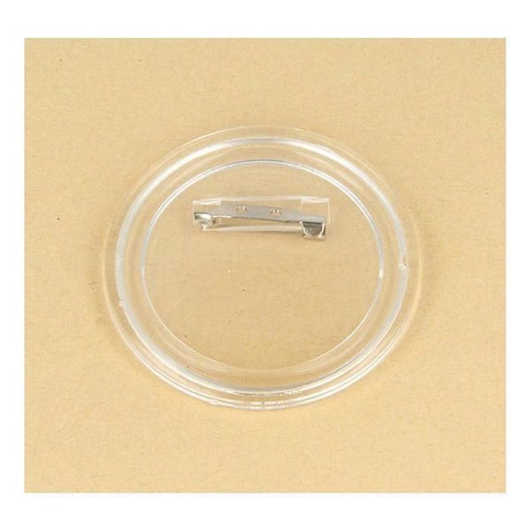 Badge broche til at tilpasse 6cm 3 stk. Transparent
