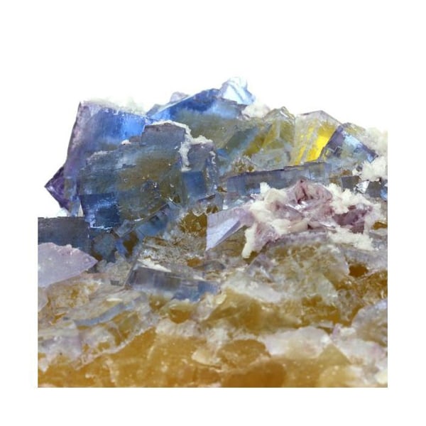 Fluorit + Calcit 2610,2 karat Flerfärgad