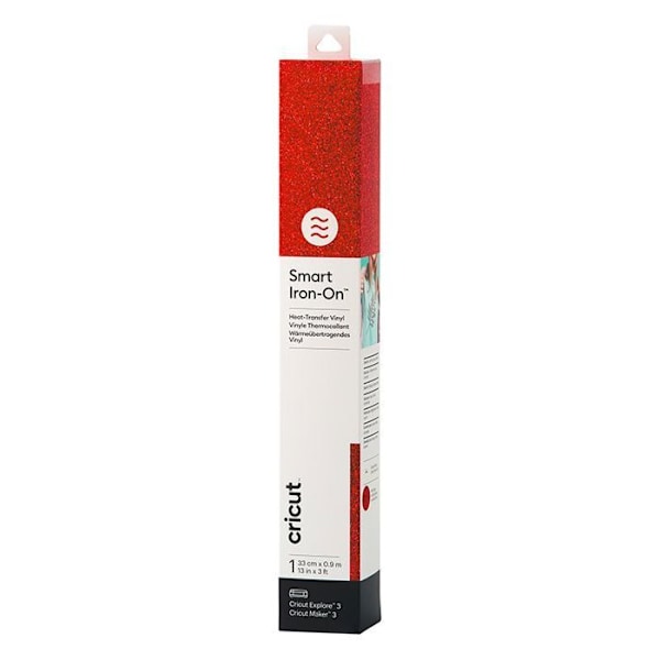 Glitrende rød strygeflex 91 x 33 cm - Cricut Röd