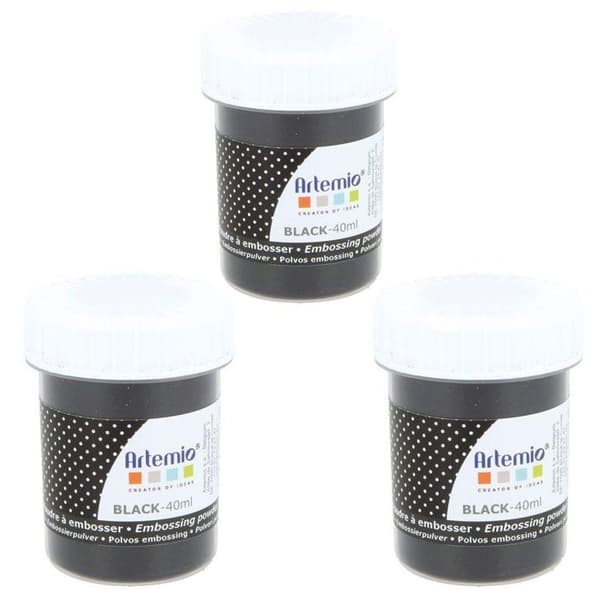 Præget pulver 120 ml - Sort Svart