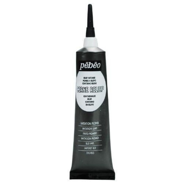 Maleri med reliefeffekt - Pebeo - Tube 37 ml - Blyantspids - Til glas - Type Diverse