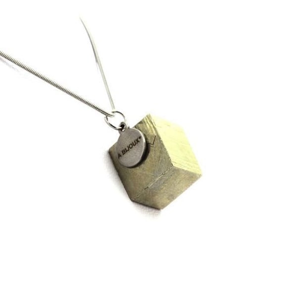 Raw Pyrit halskæde 47,9 karat Silver