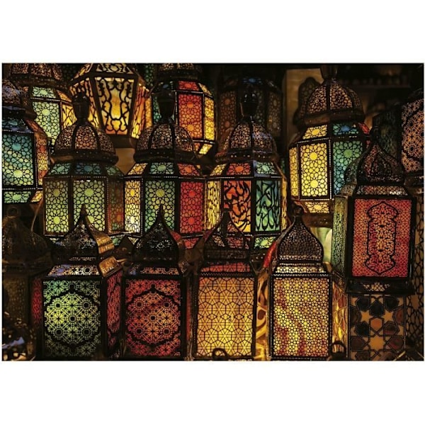 1000 brikkers puslespil COLLAGE AF LANTERNER - Educa - Stilleben og genstande - 68x48cm Flerfärgad